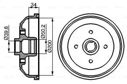 Тормозный барабан (BOSCH: 0 986 477 040)