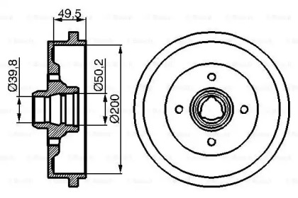 Тормозный барабан (BOSCH: 0 986 477 041)