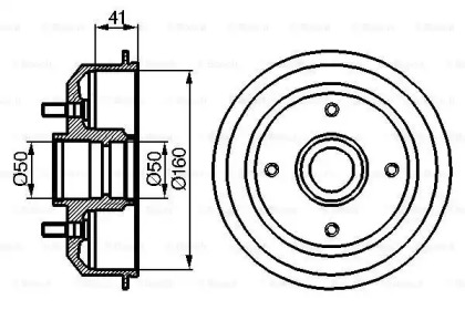 Тормозный барабан (BOSCH: 0 986 477 044)