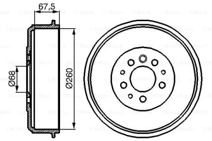 Тормозный барабан (BOSCH: 0 986 477 046)