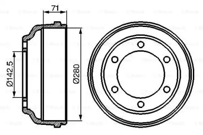 Тормозный барабан (BOSCH: 0 986 477 047)