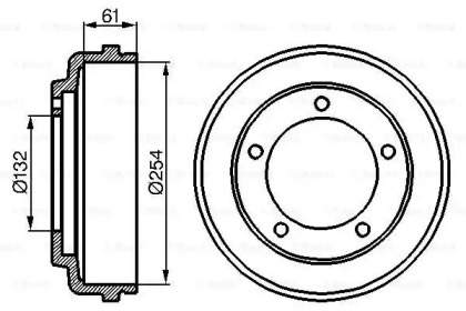 Тормозный барабан (BOSCH: 0 986 477 048)