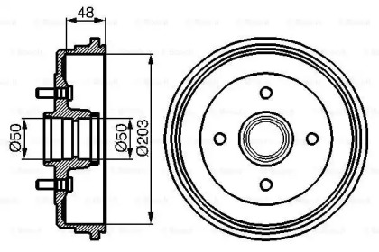 Тормозный барабан (BOSCH: 0 986 477 049)