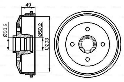 Тормозный барабан (BOSCH: 0 986 477 050)