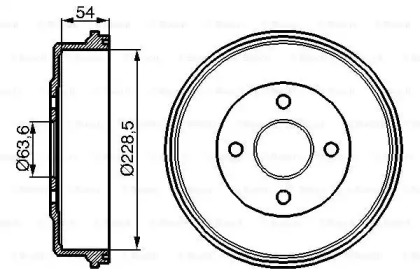 Тормозный барабан (BOSCH: 0 986 477 051)