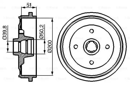 Тормозный барабан (BOSCH: 0 986 477 053)