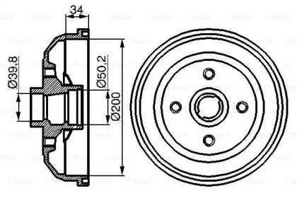 Тормозный барабан (BOSCH: 0 986 477 056)