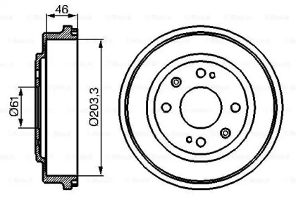 Тормозный барабан (BOSCH: 0 986 477 059)