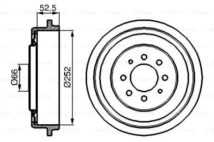 Тормозный барабан (BOSCH: 0 986 477 067)