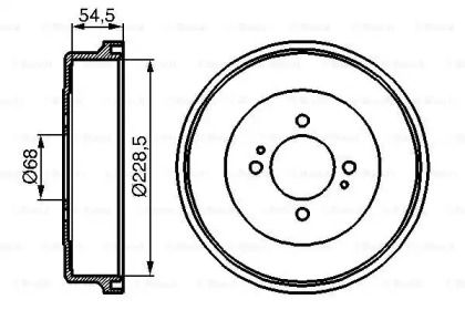 Тормозный барабан (BOSCH: 0 986 477 074)