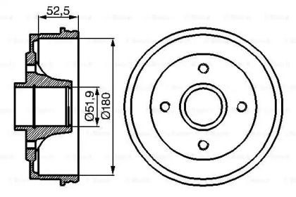 Тормозный барабан (BOSCH: 0 986 477 076)