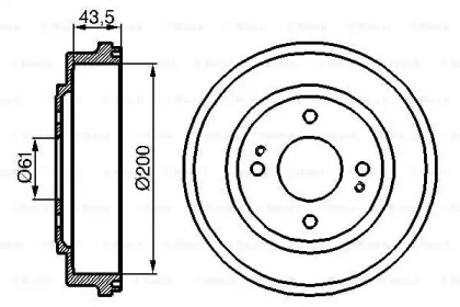 Тормозный барабан (BOSCH: 0 986 477 081)