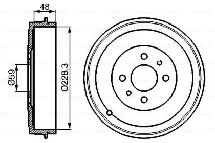 Тормозный барабан (BOSCH: 0 986 477 088)