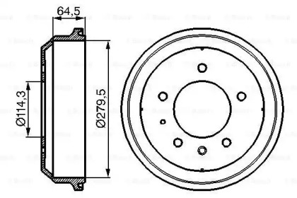 Тормозный барабан (BOSCH: 0 986 477 093)