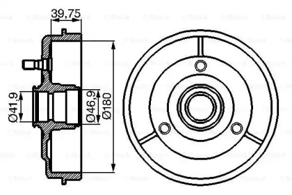 Тормозный барабан (BOSCH: 0 986 477 097)