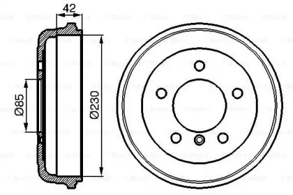 Тормозный барабан (BOSCH: 0 986 477 101)