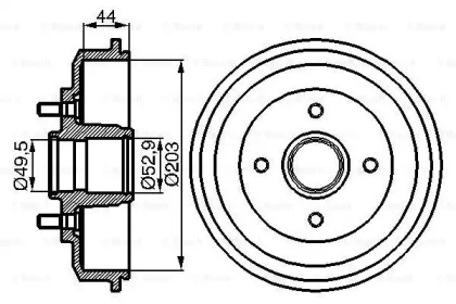 Тормозный барабан (BOSCH: 0 986 477 102)