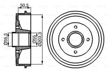 Тормозный барабан (BOSCH: 0 986 477 108)