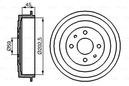 Тормозный барабан (BOSCH: 0 986 477 109)