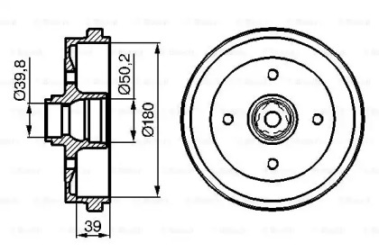 Тормозный барабан (BOSCH: 0 986 477 111)