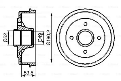 Тормозный барабан (BOSCH: 0 986 477 117)