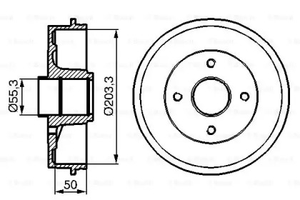 Тормозный барабан (BOSCH: 0 986 477 121)