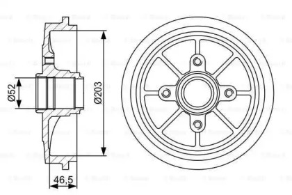 Тормозный барабан (BOSCH: 0 986 477 126)