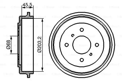 Тормозный барабан (BOSCH: 0 986 477 136)