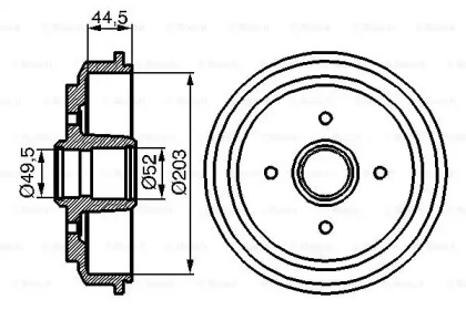 Тормозный барабан (BOSCH: 0 986 477 149)