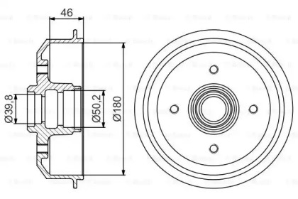 Тормозный барабан (BOSCH: 0 986 477 150)