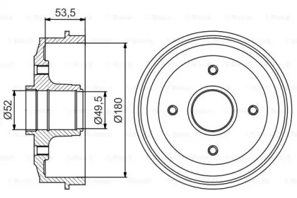 Тормозный барабан (BOSCH: 0 986 477 153)