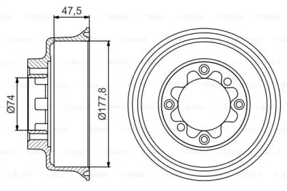 Тормозный барабан (BOSCH: 0 986 477 154)