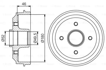 Тормозный барабан (BOSCH: 0 986 477 155)