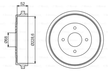 Тормозный барабан (BOSCH: 0 986 477 158)