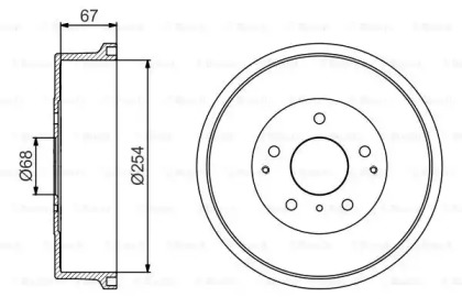 Тормозный барабан (BOSCH: 0 986 477 162)