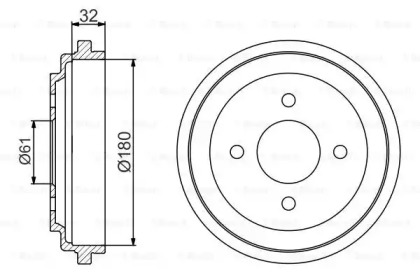 Тормозный барабан (BOSCH: 0 986 477 164)