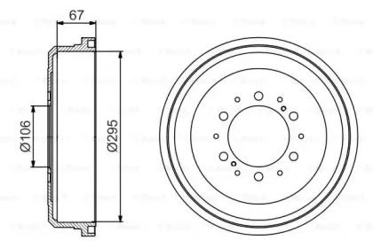 Тормозный барабан (BOSCH: 0 986 477 167)