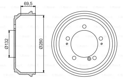 Тормозный барабан (BOSCH: 0 986 477 169)