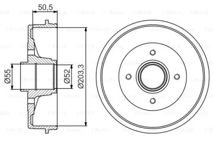 Тормозный барабан (BOSCH: 0 986 477 172)