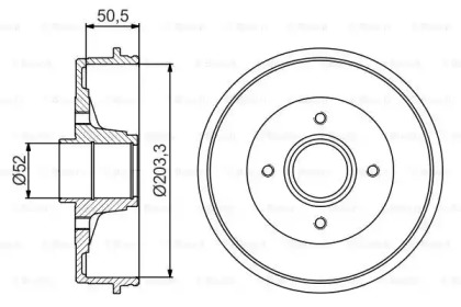 Тормозный барабан (BOSCH: 0 986 477 175)