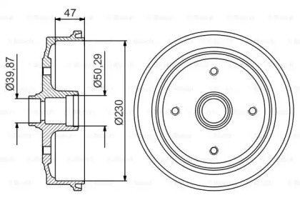 Тормозный барабан (BOSCH: 0 986 477 176)