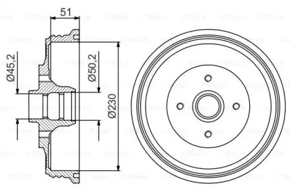 Тормозный барабан (BOSCH: 0 986 477 178)