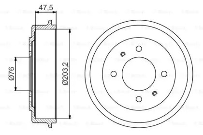 Тормозный барабан (BOSCH: 0 986 477 180)