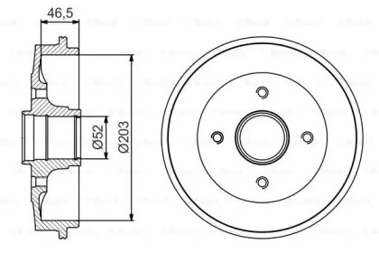 Тормозный барабан (BOSCH: 0 986 477 184)