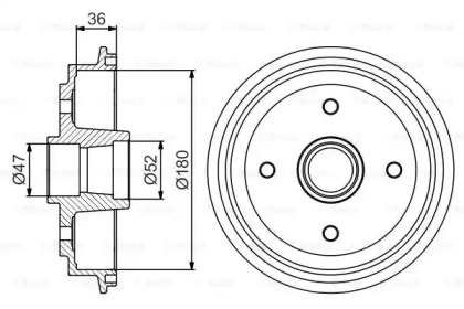 Тормозный барабан (BOSCH: 0 986 477 187)