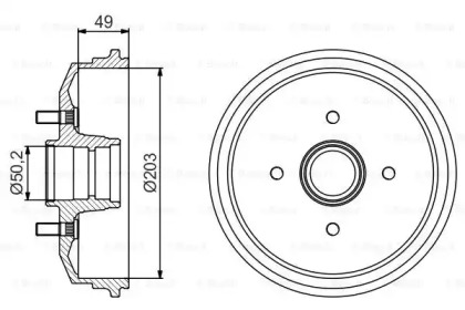 Тормозный барабан (BOSCH: 0 986 477 190)