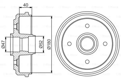 Тормозный барабан (BOSCH: 0 986 477 192)