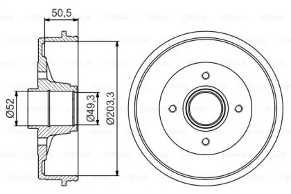 Тормозный барабан (BOSCH: 0 986 477 196)