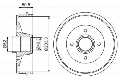 Тормозный барабан (BOSCH: 0 986 477 197)