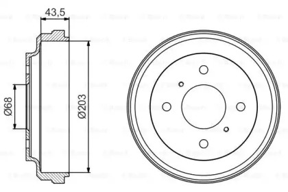 Тормозный барабан (BOSCH: 0 986 477 198)